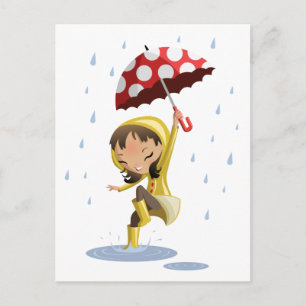 Morgan in the Rain Postcard