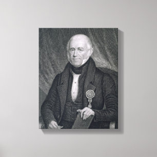 Morgan Lewis, engraved by Asher Brown Durand (1796 Canvas Print