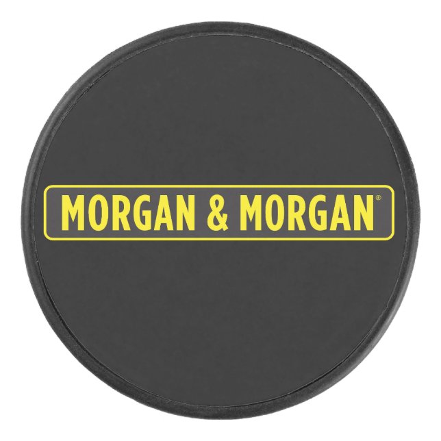 Morgan & Morgan Small Round Button Hockey Puck (Front)
