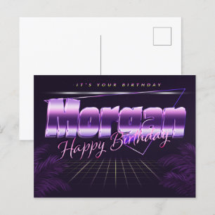 Morgan Name First name pura postcard birthday