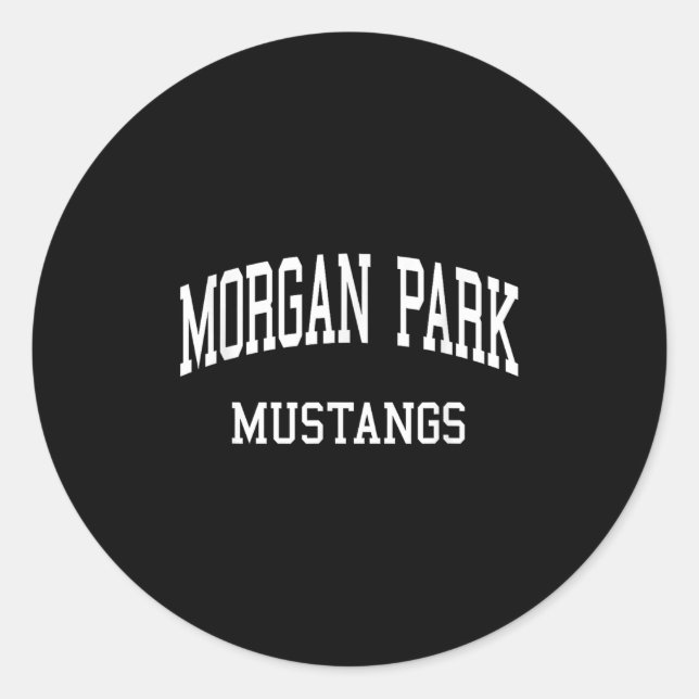 Morgan Park High School Hs Chicago Il Retro Sports Classic Round Sticker (Front)
