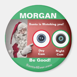 MORGAN Santa is Watching you! Day and Night Magnet