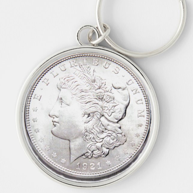 MORGAN SILVER DOLLAR KEY RING (Front)