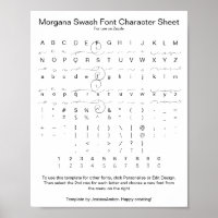 Morgana Swash Font Chararacter Reference