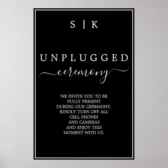 "Morgana Wedding Suite" - Unplugged Ceremony Sign (Front)