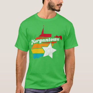 Morgantown West Virginia Vintage Distressed Souven T-Shirt