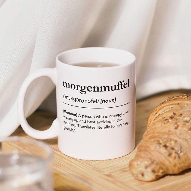 Morgenmuffel Definition Funny German Word Modern Coffee Mug (Creator Uploaded)