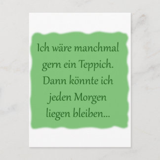 Morgens liegen bleiben postcard