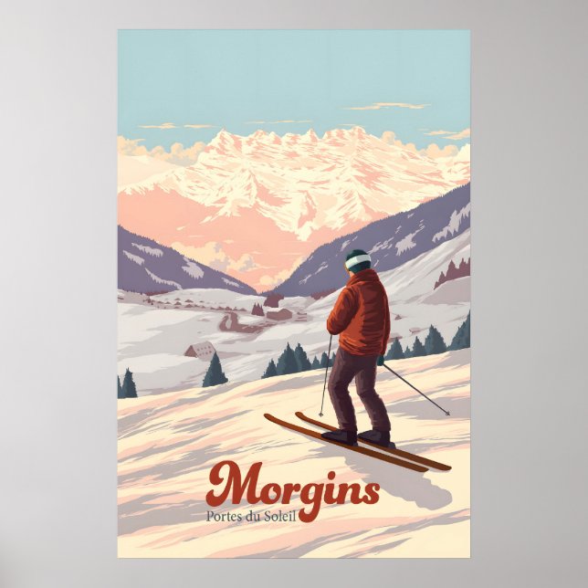 Morgins Ski Resort Travel Poster (Front)