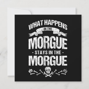 Morgue Embalmer Funeral Director Cemetery Gift Invitation