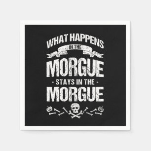 Morgue Embalmer Funeral Director Cemetery Gift Napkin