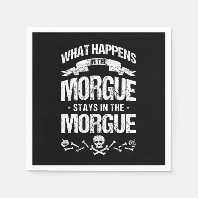 Morgue Embalmer Funeral Director Cemetery Gift Napkin (Front)