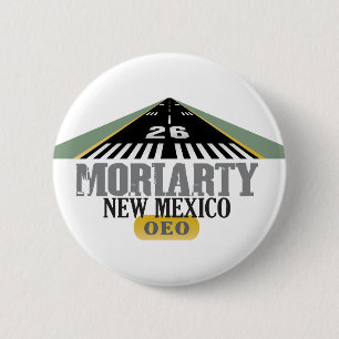 Moriarty New Mexico - Airport Runway 6 Cm Round Badge