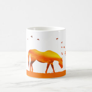 Moring Sunrise Abstract Horse Coffee Cup