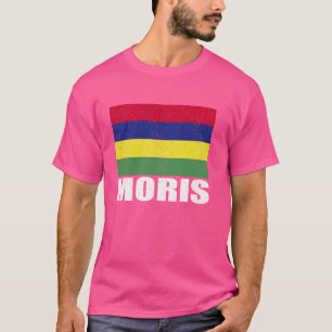 Moris Flag Grunge Vintage Souvenir Mauritius T-Shirt