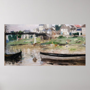 Morisot - Boats On The Seine 1880 Poster