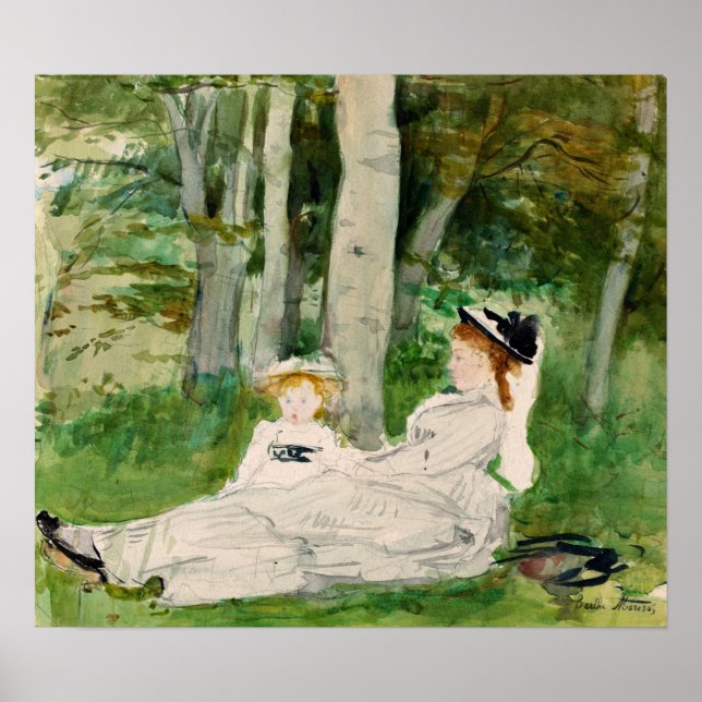Morisot - Edge Of Forest (Edma And Jeanne) 1872 Poster (Front)