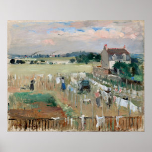 Morisot - Laundry 1875 Poster