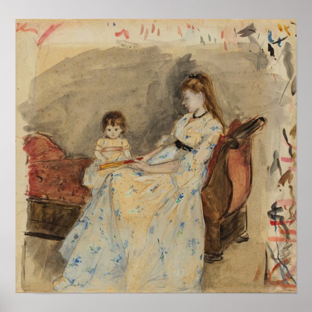 Morisot - Madame Pontillon Daughter On A Settee Poster (Front)