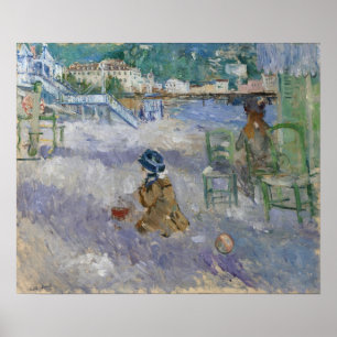Morisot - The Beach At Nice 1882 Poster