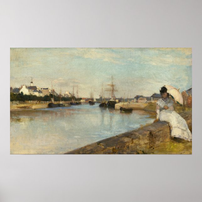 Morisot - The Harbor At Lorient 1869 Poster (Front)