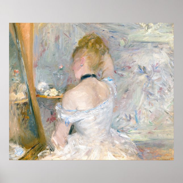 Morisot Woman at her Toilette French Impressionist Poster (Front)