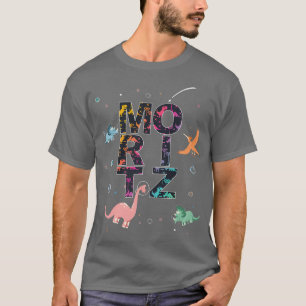 Moritz Cool Boys Name with cute Space Astronaut D T-Shirt