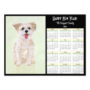 Morkie 2026 Calendar Photo Print