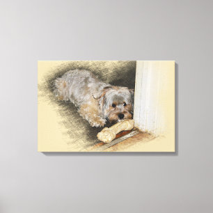 Morkie Art Canvas Print