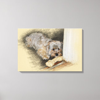 Morkie Art Canvas Print