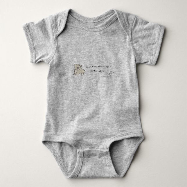 morkie baby bodysuit (Front)