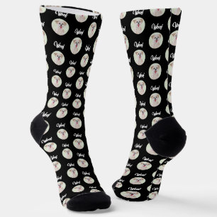 Morkie Black Socks Round Image