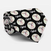 Morkie Black Tie Round Image