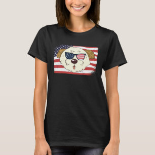 Morkie Dad & Mom American Flag 4th of July USA  Mo T-Shirt