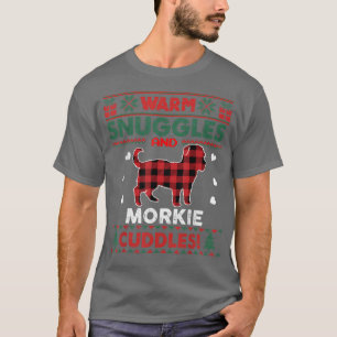 Morkie Dog Christmas Pajama Dog Xmas Ugly Christma T-Shirt