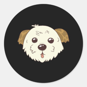 Morkie Dog Classic Round Sticker