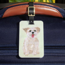 Morkie Dog Luggage Tag