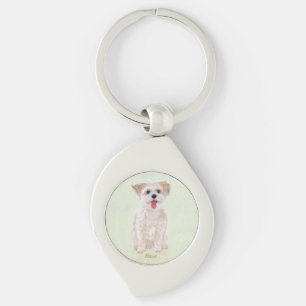 Morkie Dog Swirl Keychain