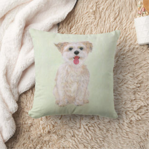 Morkie Dog Throw Pillow