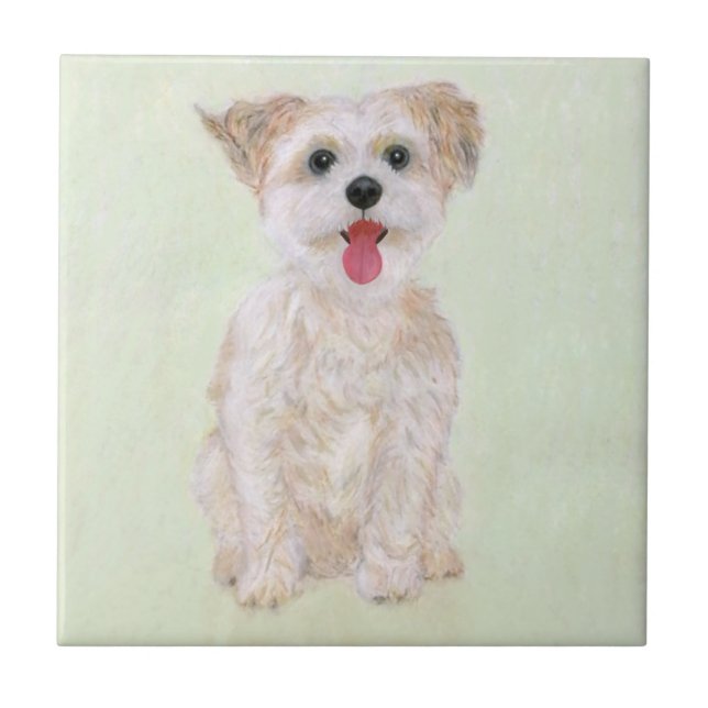 Morkie Dog Tile (Front)