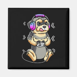 Morkie Dog Video Game Gaming Console Gamer  Magnet