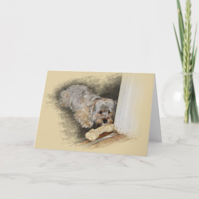Morkie Greeting Card (Front)