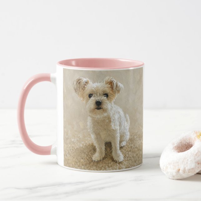 Morkie Love Como Mug (With Donut)