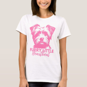 Morkie Lover Furry Little Heartbeat Valentine's  T-Shirt