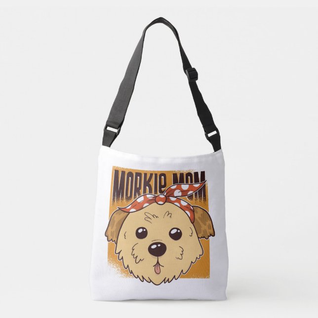 Morkie Mum Design Crossbody Bag (Front)