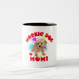 Morkie Mum Dog Lover Best Dog Mum Ever Two-Tone Coffee Mug