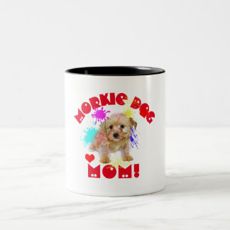 Morkie Mum Dog Lover Best Dog Mum Ever Two-Tone Coffee Mug