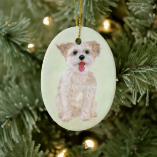 Morkie Premium Ceramic Ornament