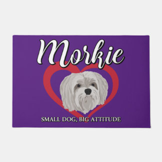 Morkie - Small Dog, Big Attitude - 3 Doormat