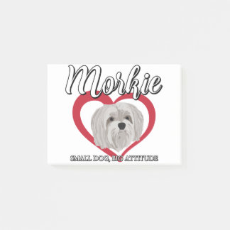Morkie - Small Dog Big Attitude 3 Post-it Notes
